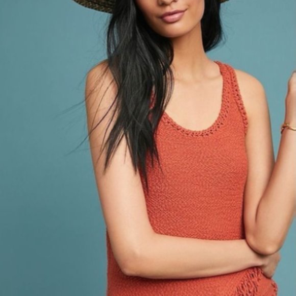 Anthropologie Tops - Anthropologie Akemi + Kin Fringed Sweater Tank Top Small